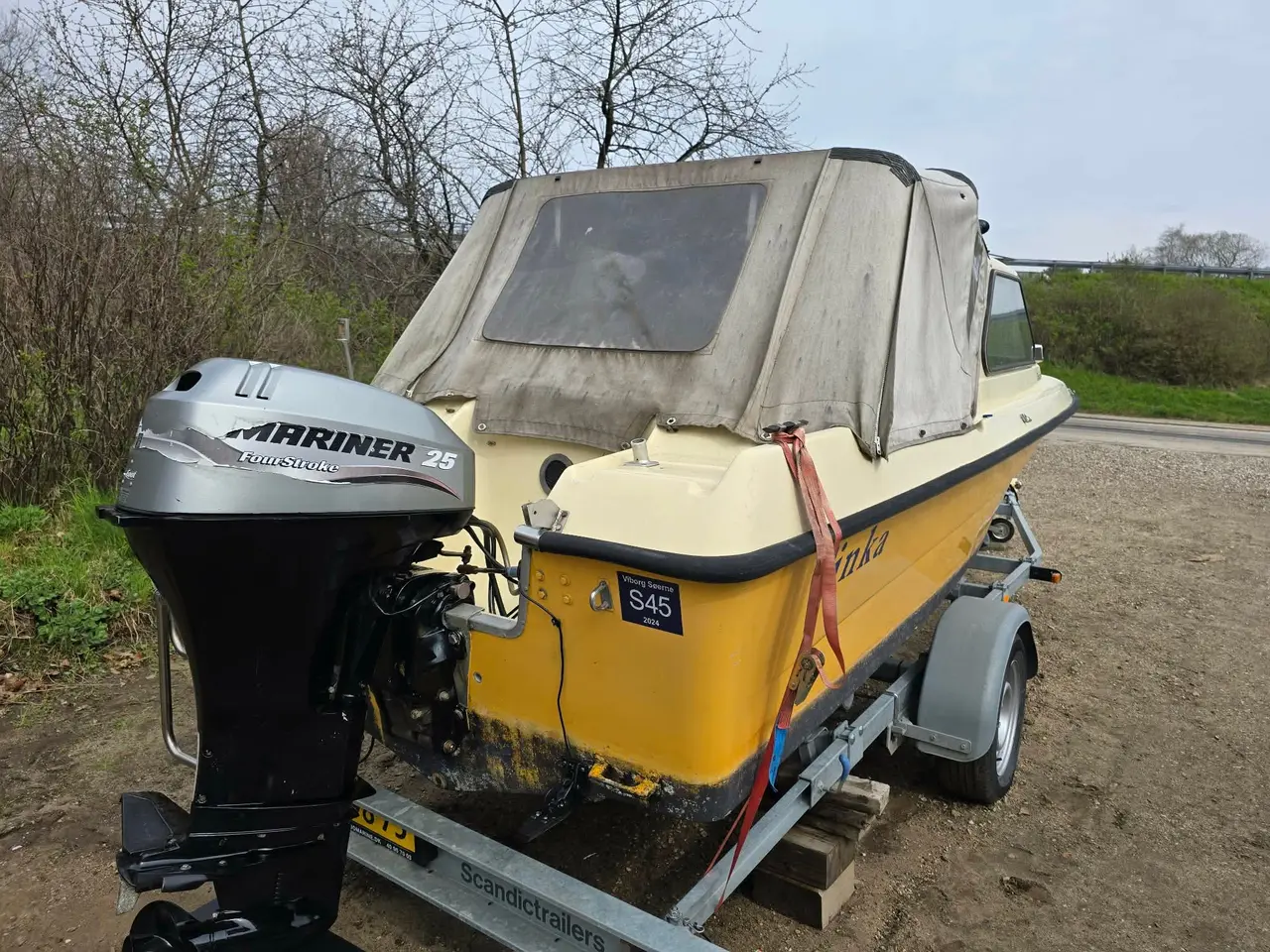Billede 5 - Kabinebåd med 25 hp 4takts motor og trailer