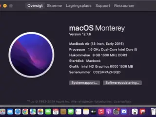Macbook air (early 2015) Byd gerne!