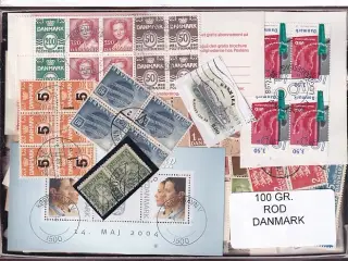 Danmark 100 g. ROD. - Hjemkommet 12 - 3 - 2024