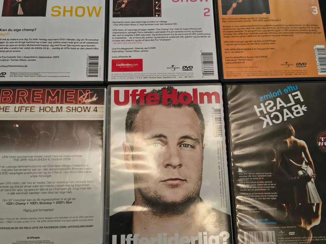 Billede 2 - Uffe Holm stand-up shows – 6 fantastiske DVDER