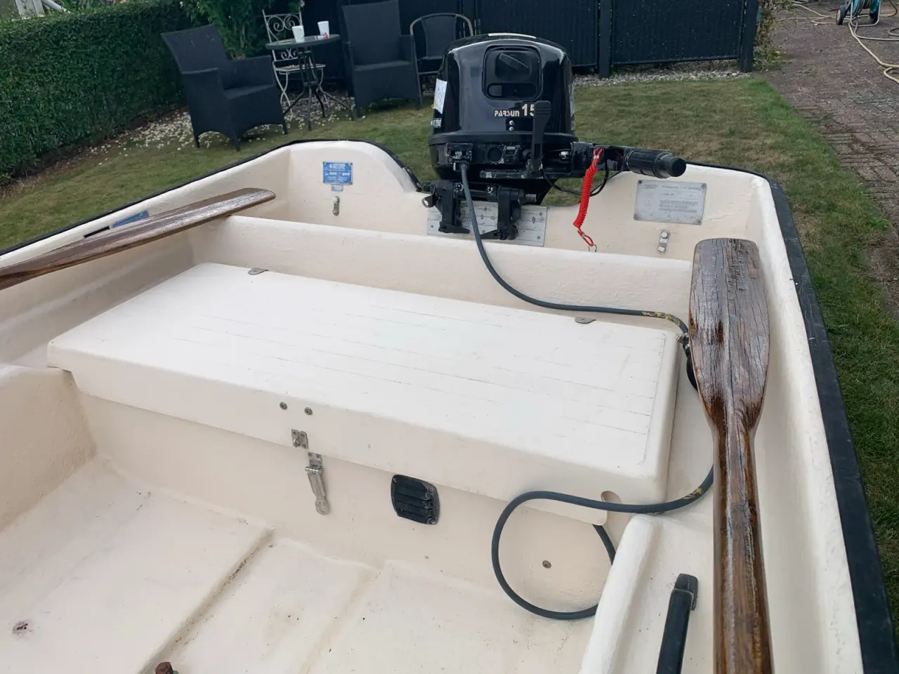 Billede 12 - Fiske jolle med motor og trailer nysynet