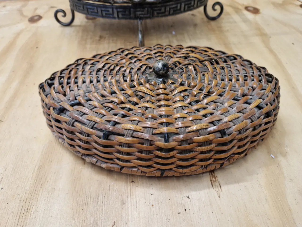 Billede 6 - Vintage kurv I smedejern 30 cm diameter