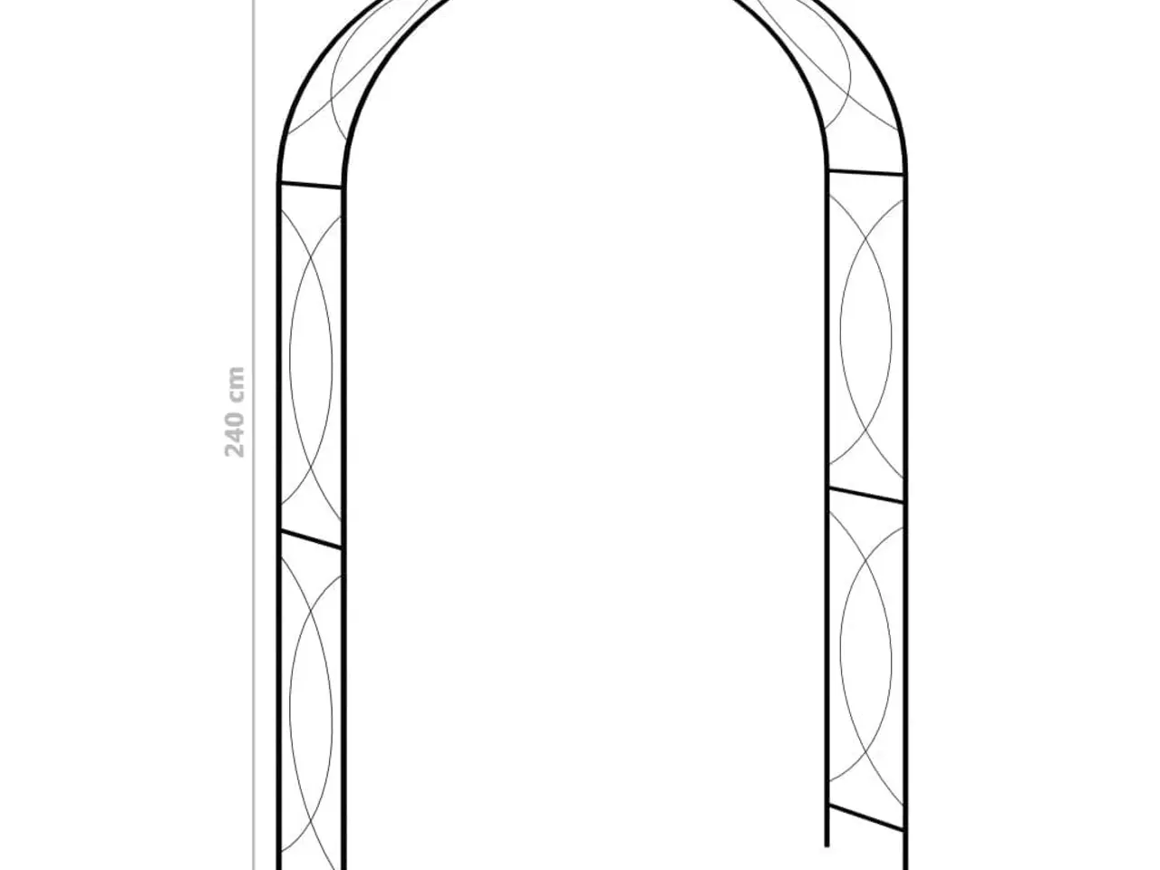 Billede 5 - Havebue i sort jern - 150 × 34 × 240 cm