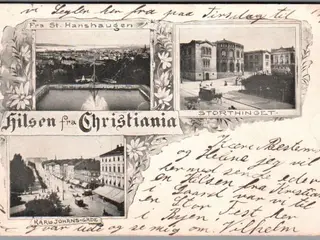 Hilsen fra Christiania - Norge - Brugt - Fold !
