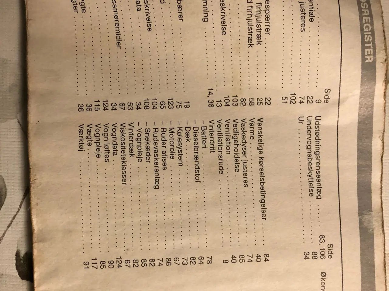 Billede 3 - Instruktionsbog VW transporter, årg. 1984