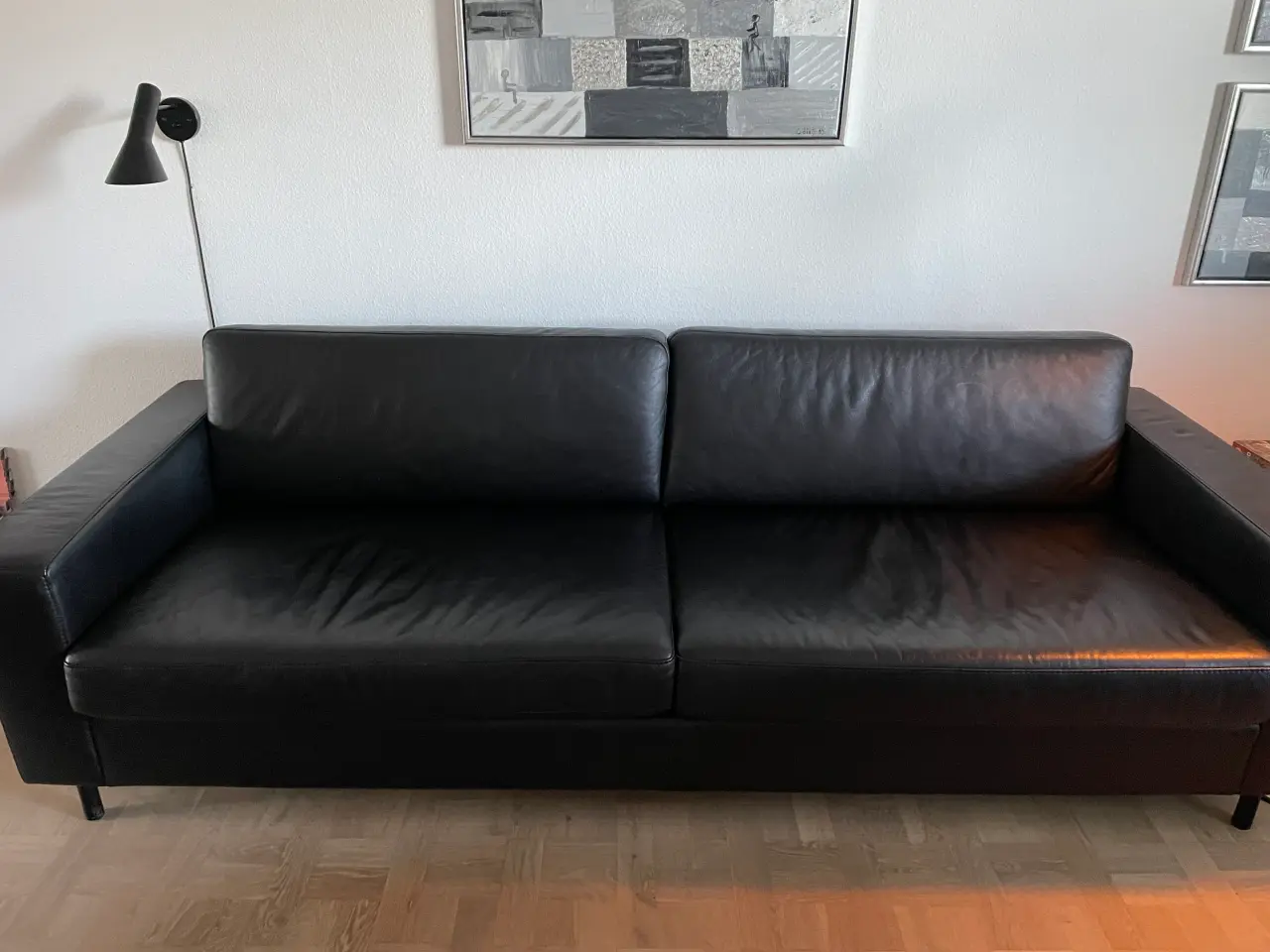 Billede 1 - Bolia - Sort lædersofa