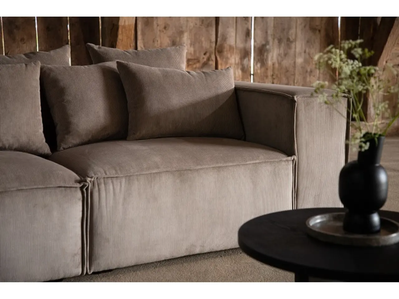 Billede 16 - Gillholmen 3 personers Sofa  - Brun Fløjl