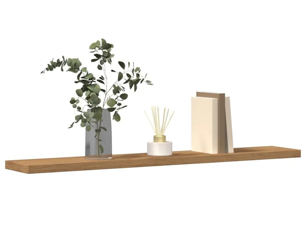 Billede 1 - Hyldeplader 4 stk. - 60×10×1,5 cm i konstrueret træ, kunsteg