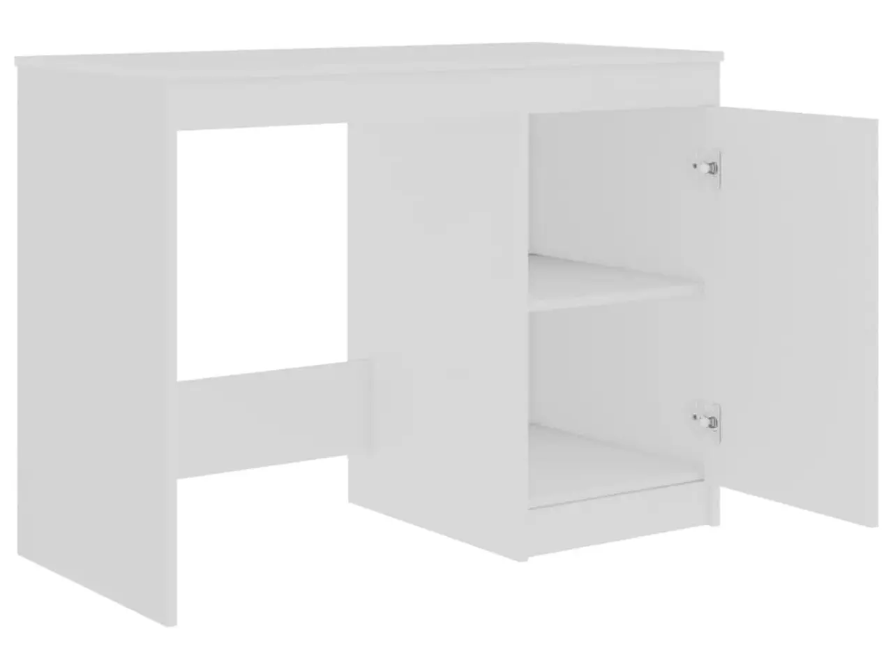 Billede 6 - Skrivebord hvid 140x50x76 cm konstrueret træ