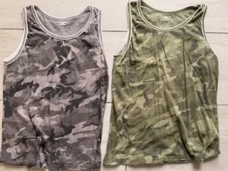Militær look Tank toppe, 2 stk, str. L