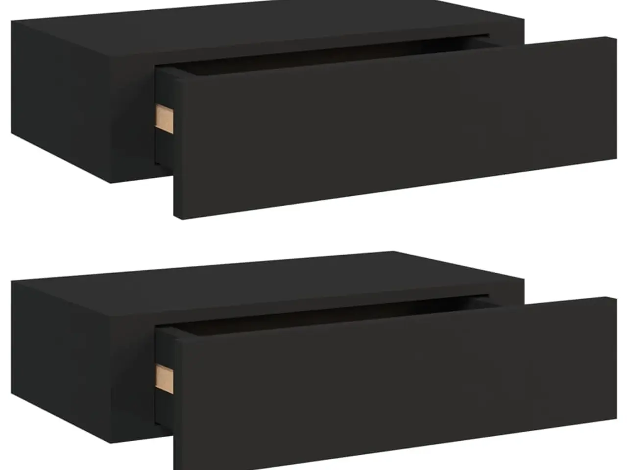 Billede 2 - Væghylder med skuffer 2 stk. 40x23,5x10 cm MDF sort