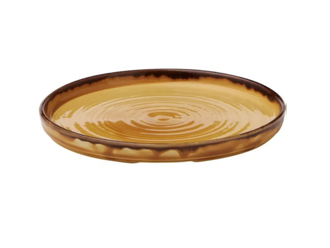 Billede 2 - 15 stk. Dudson Harvest flad tallerken uden fane, sennepsgul, ø21 cm