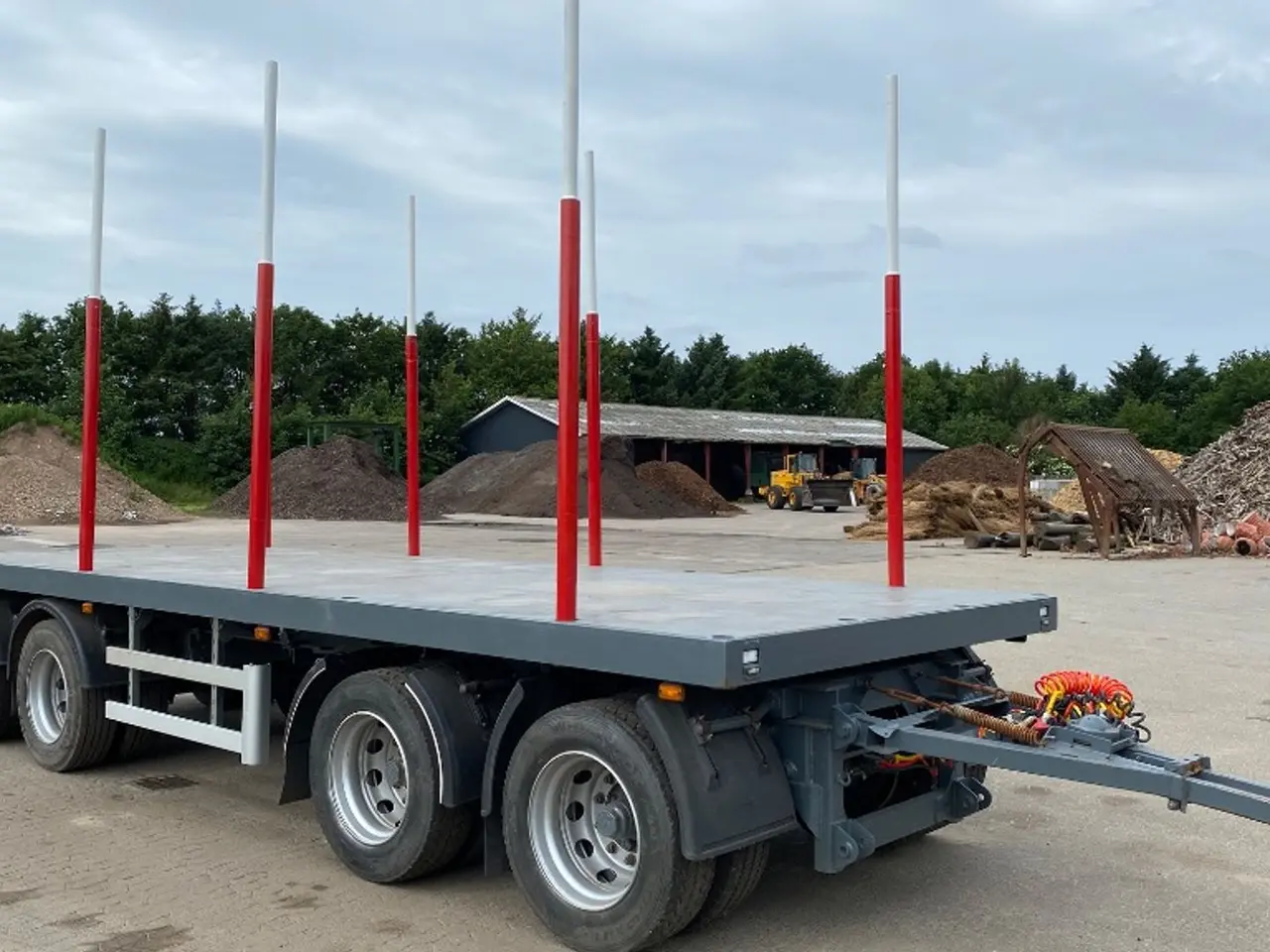 Billede 2 - Kel-Berg D32B4 4-axle flatbed trailer with stake posts