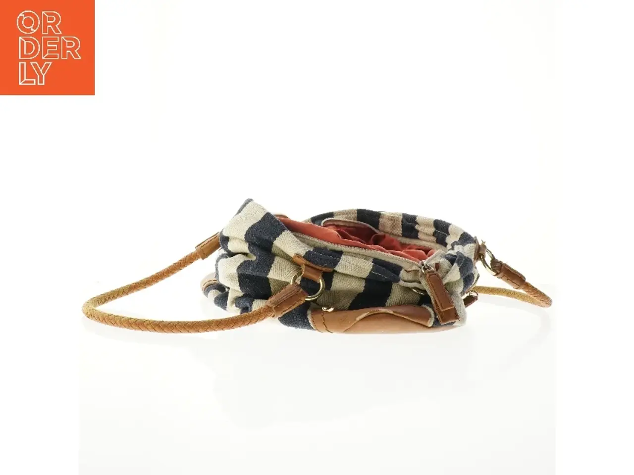 Billede 5 - Stribet skuldertaske (str. 38 x 28 cm)