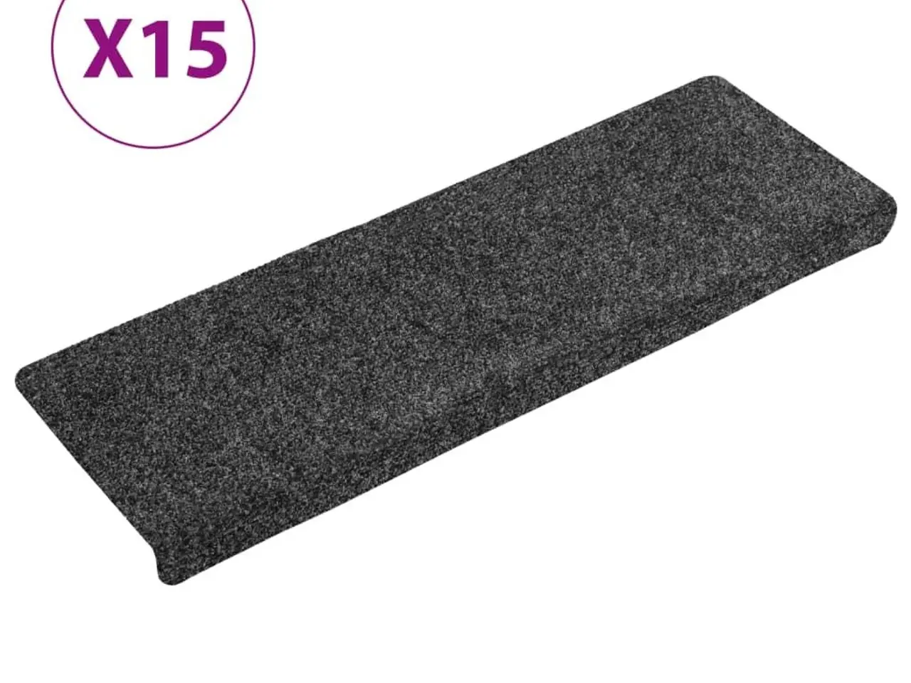Billede 2 - Trappemåtter 15 stk. 65 x 21 x 4 cm - mørkegrå