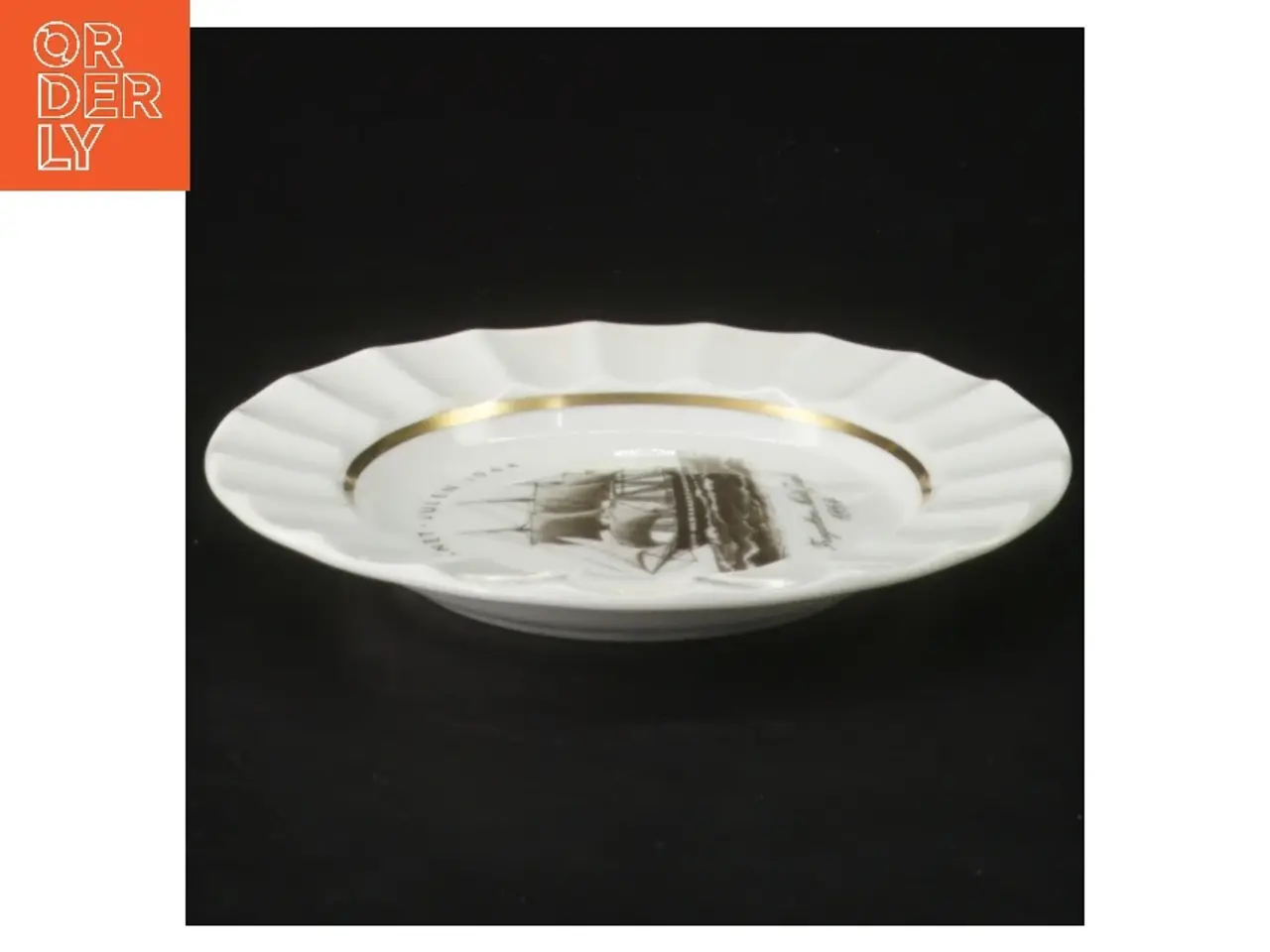 Billede 2 - Royal Copenhagen tallerken med skibsmotiv fra Royal Copenhagen (str. Ø 12,5 cm)