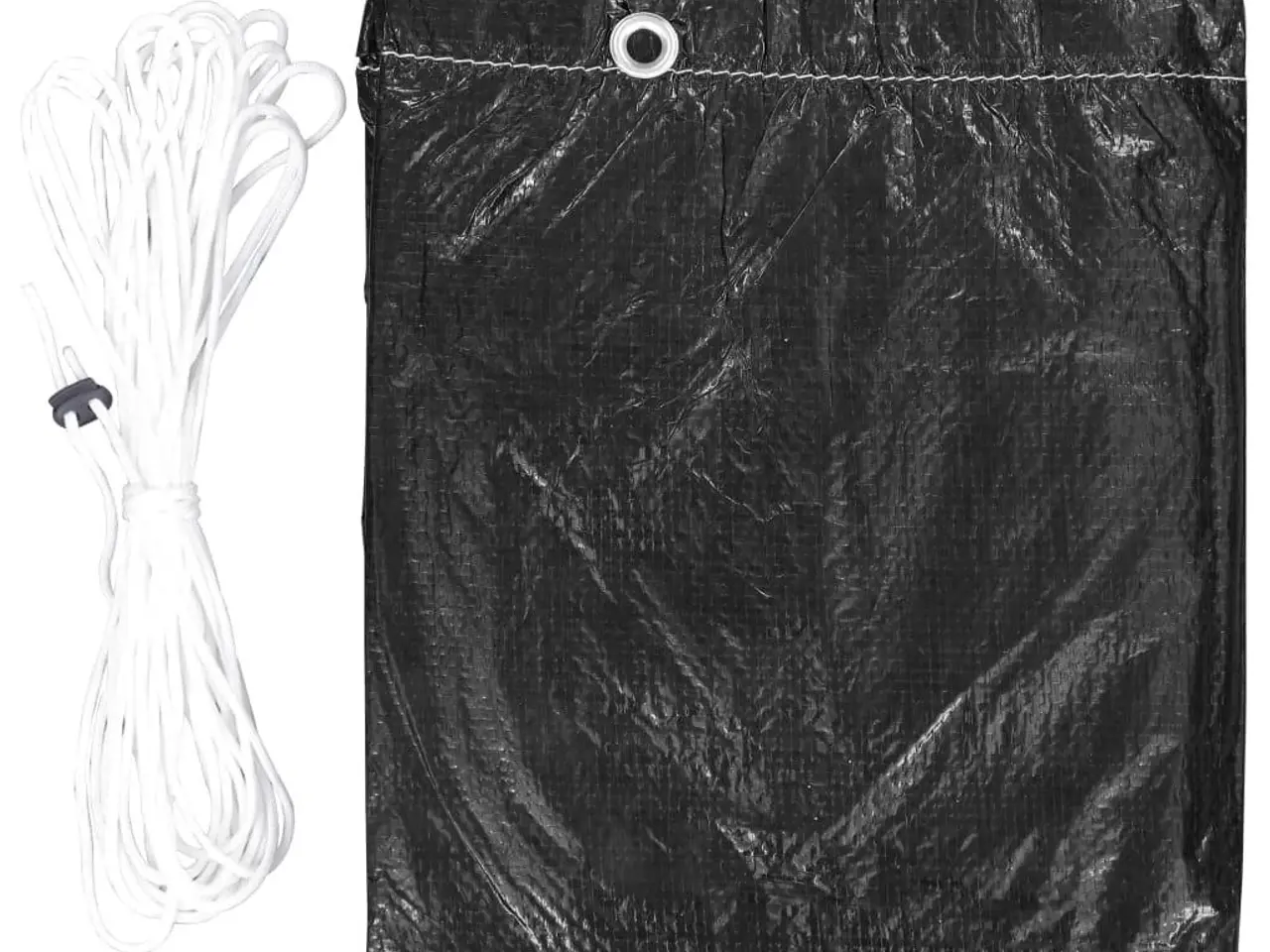 Billede 6 - Overtræk til hængesofa 255 × 145 × 170/150 cm - sort, 10 snørehuller, 2 lynlåse