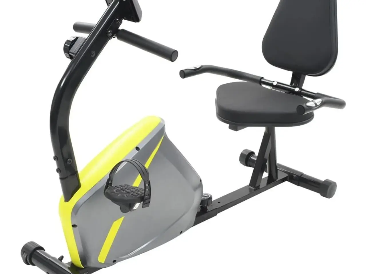 Billede 2 - Liggende motionscykel med pulsmåler - grå/gul