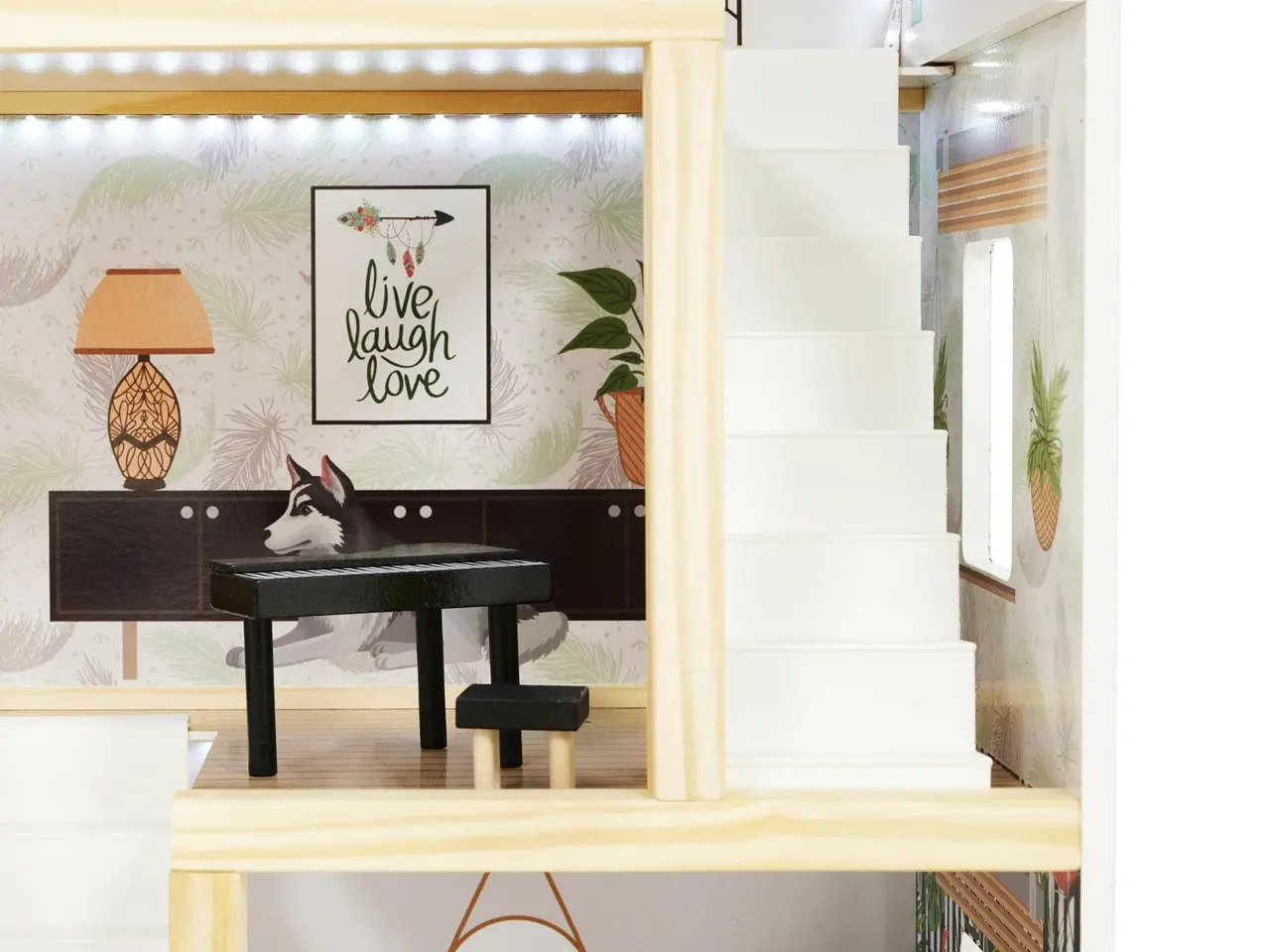 Billede 13 - Dukkehus i træ med LED - Lulilo Floro Boho