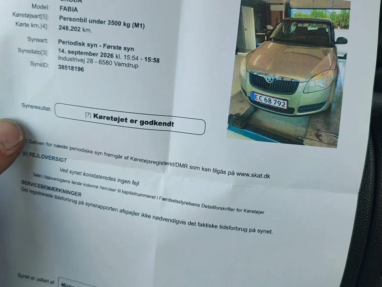 Billede 6 - Skoda fabia nysynet med plader 