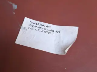 Dana ekspensionstank 50 ltr