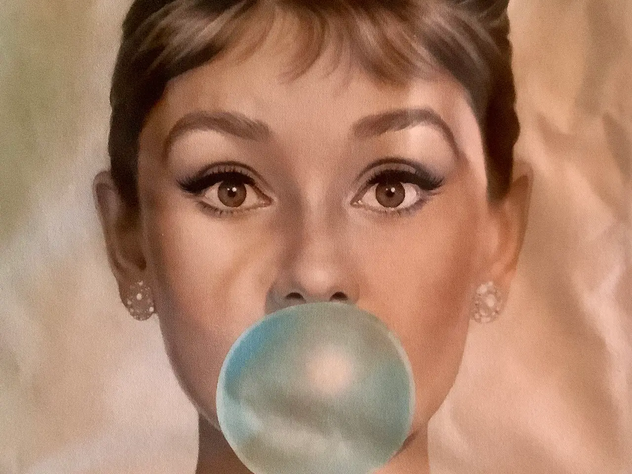 Billede 1 - Skuldertaske med Audrey Hepburn motiv.