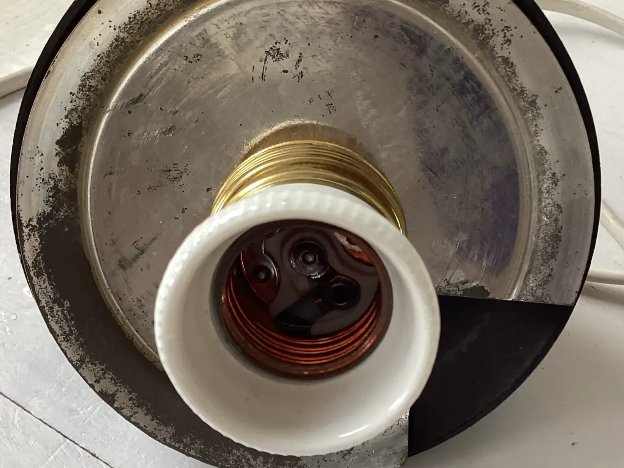 Billede 11 - Ældre kugle/globe loftslampe i glas