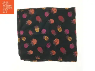 Vintage Charlotte Sparre Silke tørklæde med mariehøns (str. 35x155 cm)