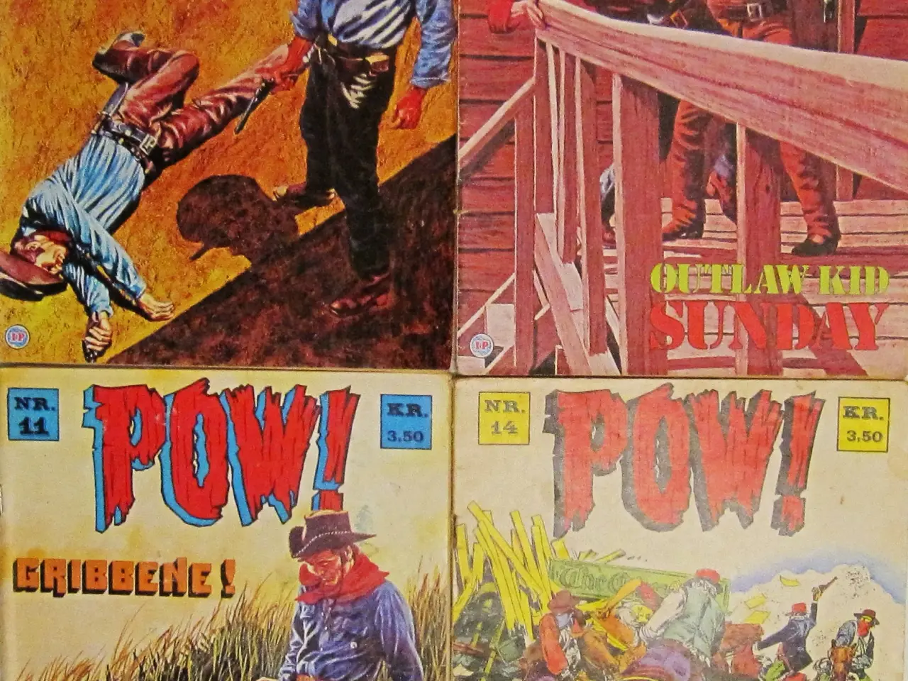Billede 1 - POW ! - 4 stk, Se billede, Tegneserie
