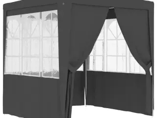 Festtelt med sidevægge 2,5x2,5 m 90 g/m² antracitgrå