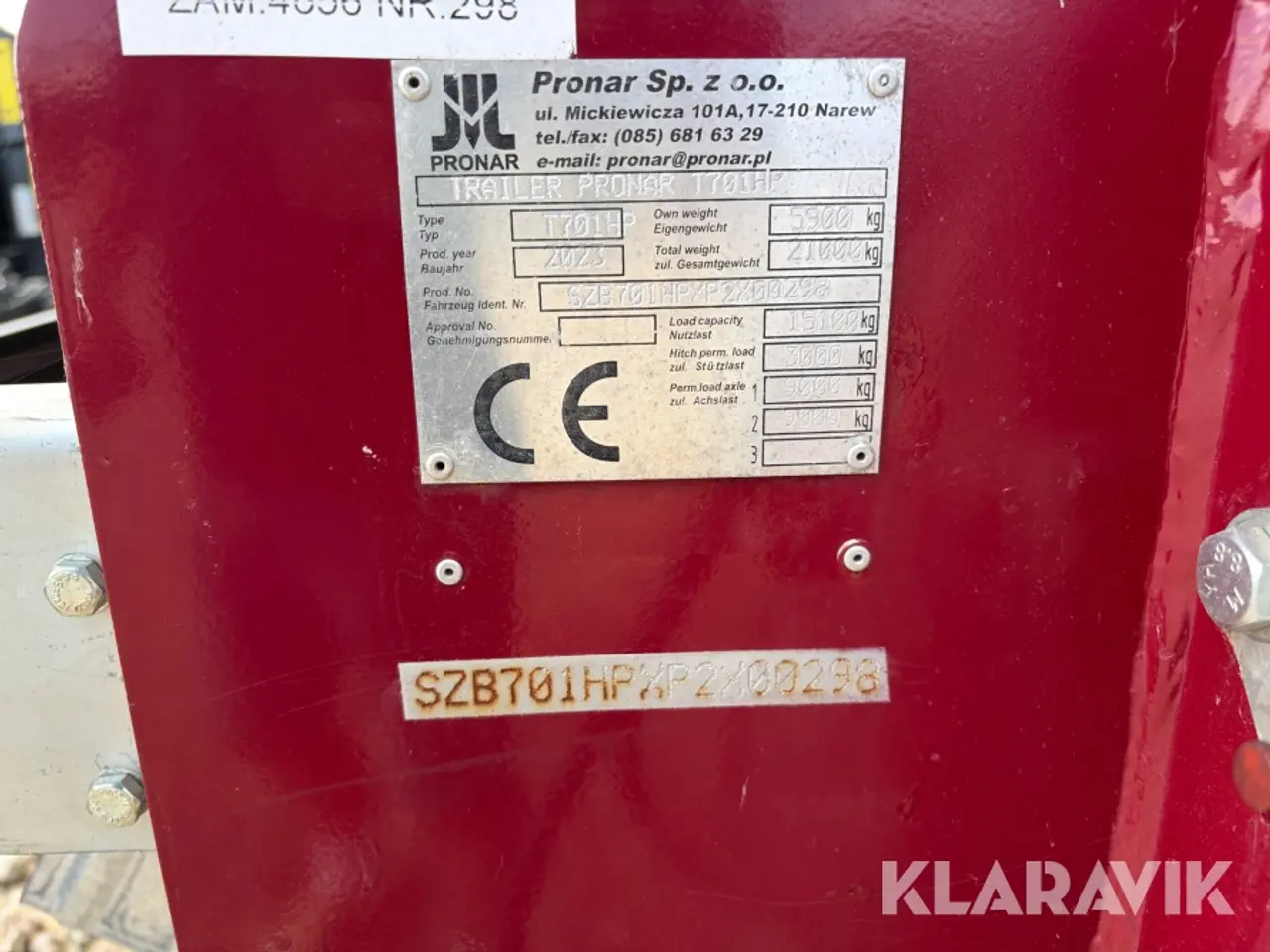 Billede 5 - Tipvogn Pronar T701HP