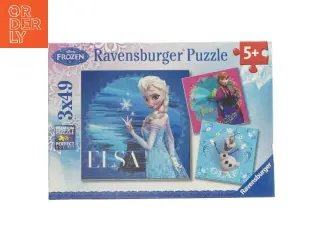 Frozen puslespil med 3x49 brikker fra Ravensburger (str. 3x49 brikker 21x21 cm)