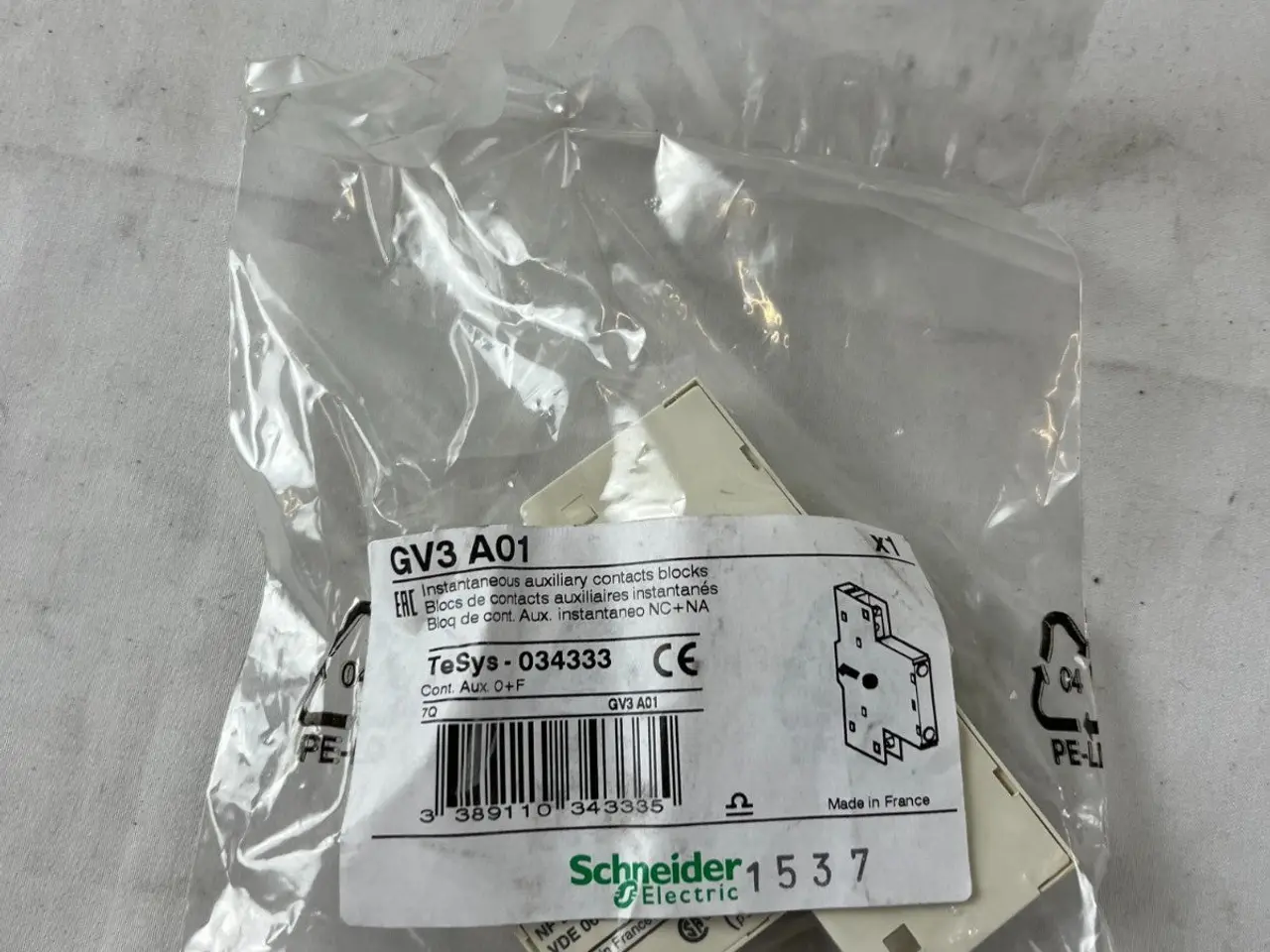 Billede 3 - Schneider GV3A01 Auxiliary Contact Block 1NO+1NC