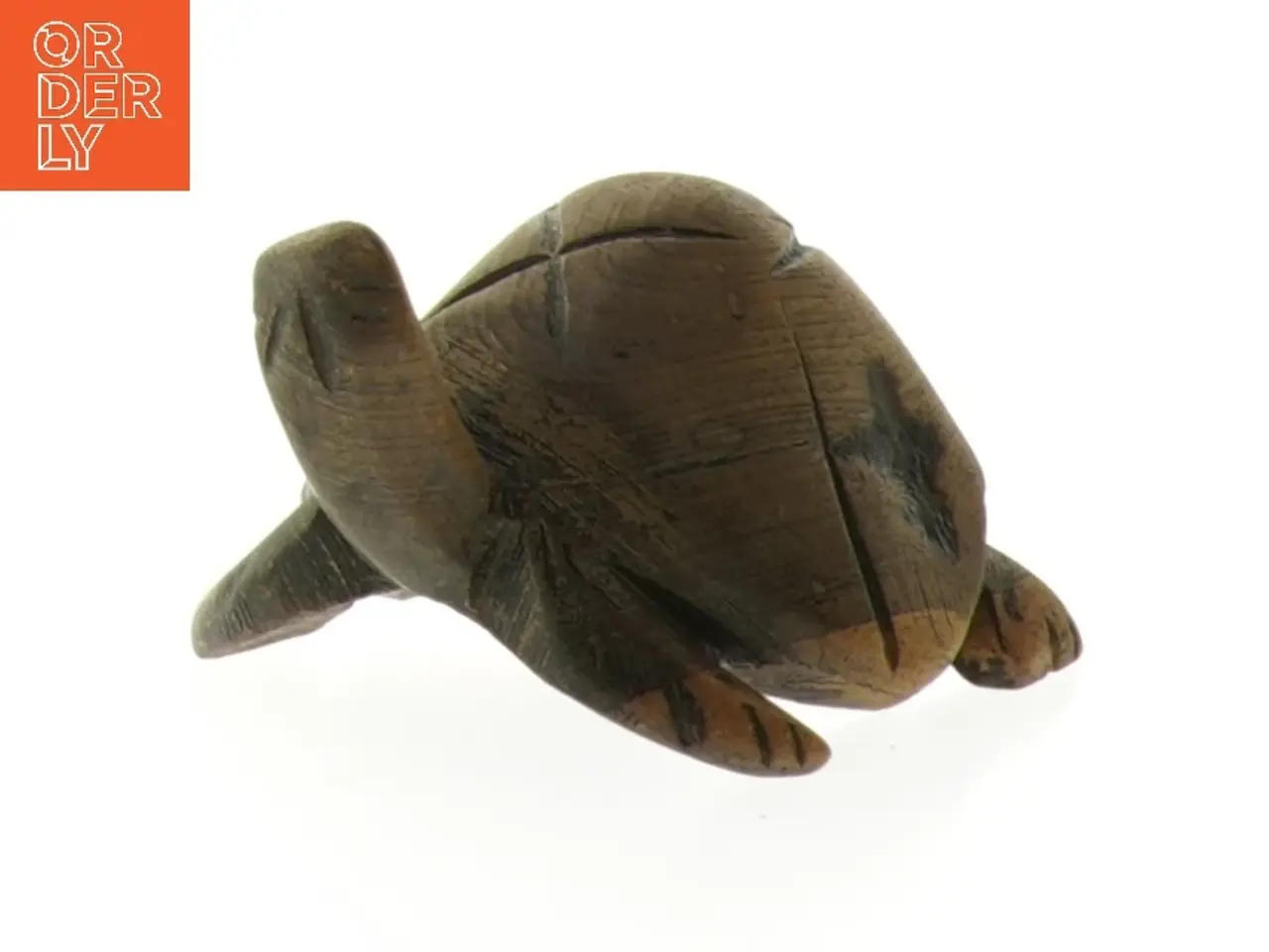 Billede 1 - Håndskåret træskildpadde (str. 10 cm)