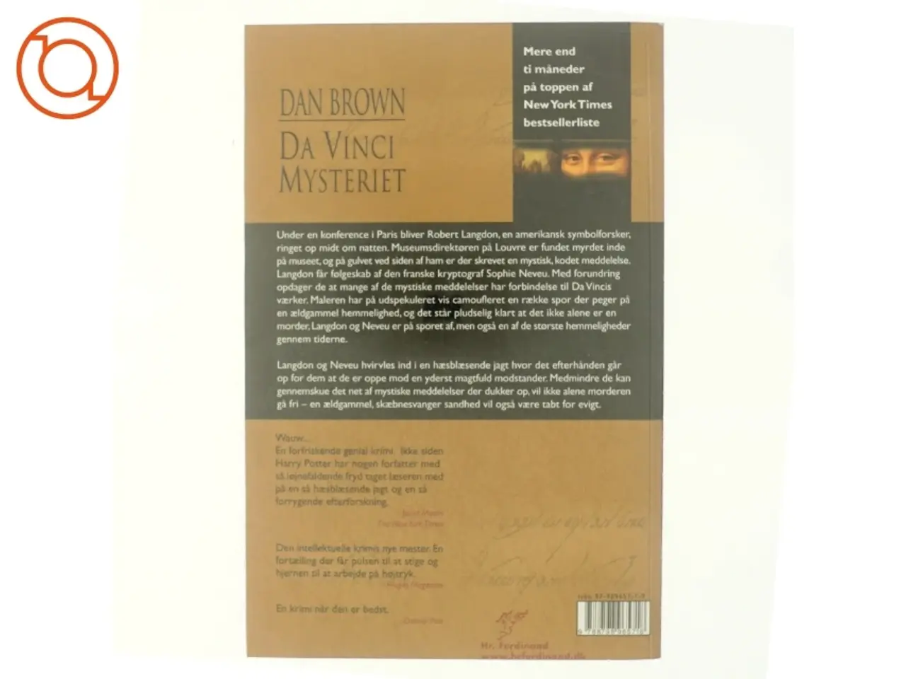 Billede 3 - DDa Vinci Mysteriet af Dan Brown (Bog)