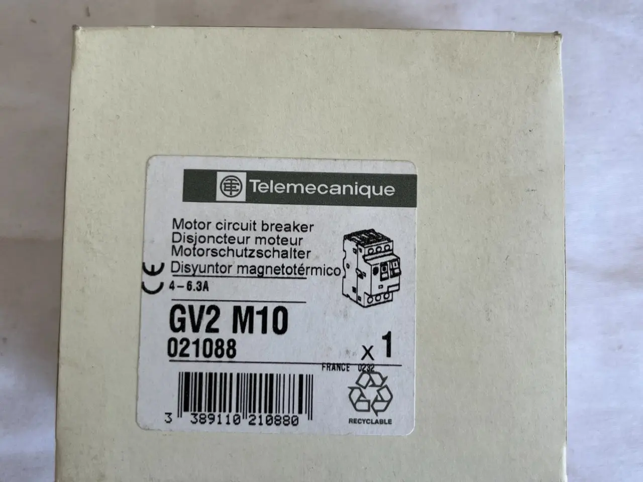 Billede 3 - Telemecanique GV2 M10 Motor automatsikring 4-6.3A