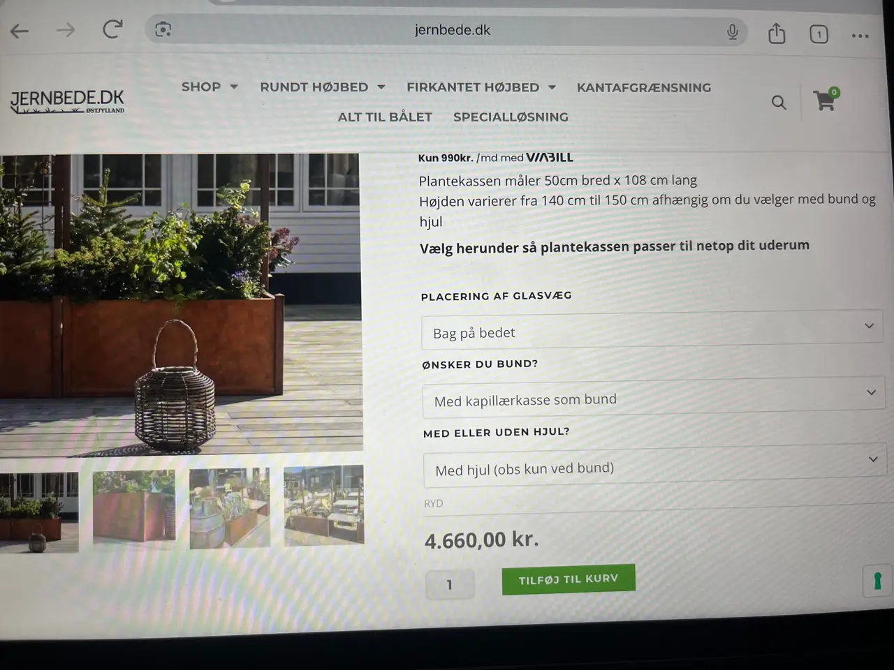 Billede 7 - Plantekasser i cortensstål med glas sælges