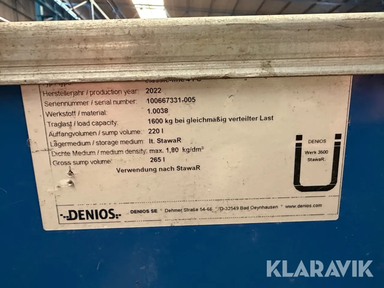 Billede 9 - Opsamlingskar / spildbakke Denios Classic-line 4 FC