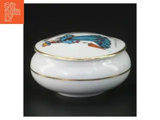 Jugend Porcelænskrukke med låg fra Bavaria (str. Ø 7 cm)