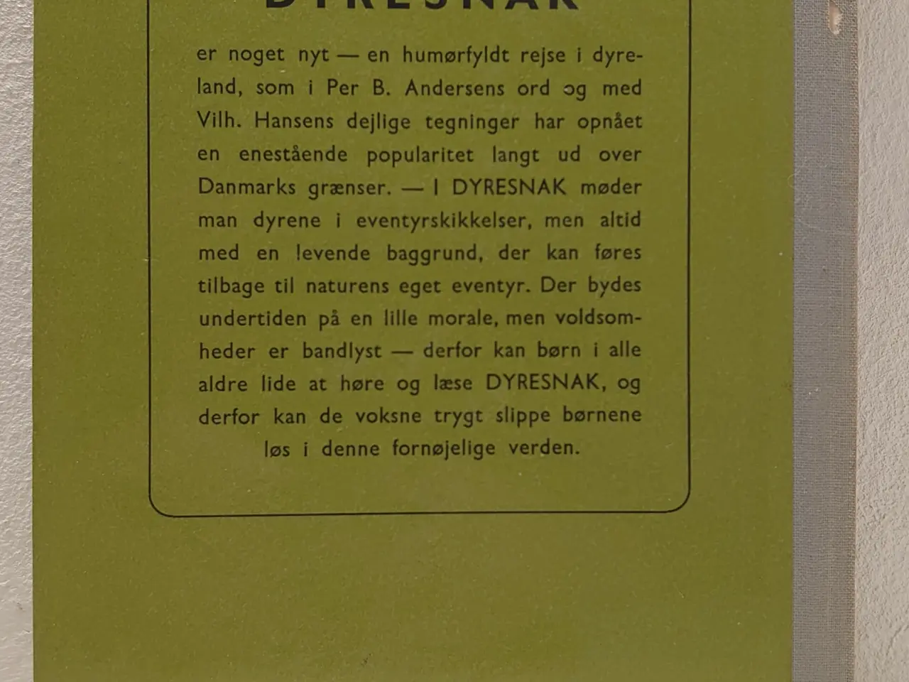 Billede 2 - Per B.Andersen: Dyresnak. ill. Vilh. Hansen.U.år