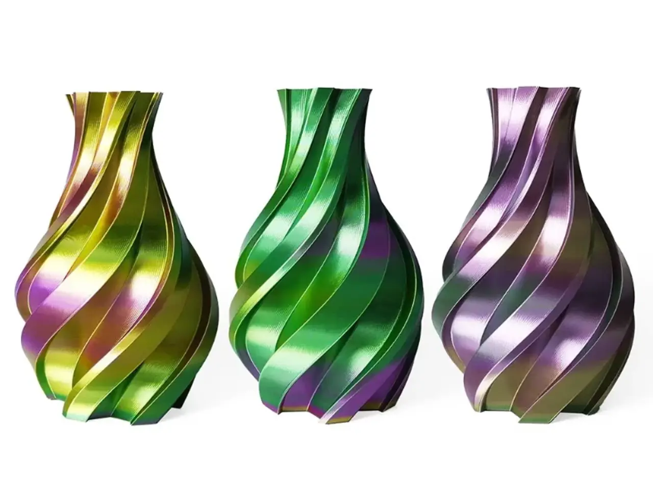 Billede 1 - Gold, Green And Purple - 3DE Premium - Silky PLA - 1.75mm - 1kg
