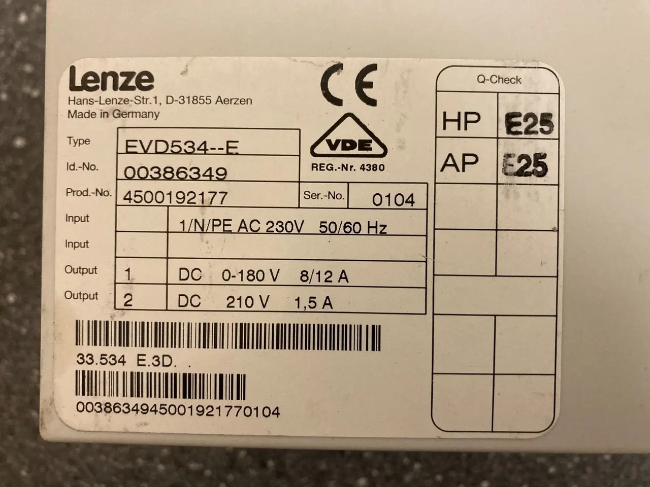 Billede 3 - Lenze 530 Adjustable Speed AC Controller - 534_E,