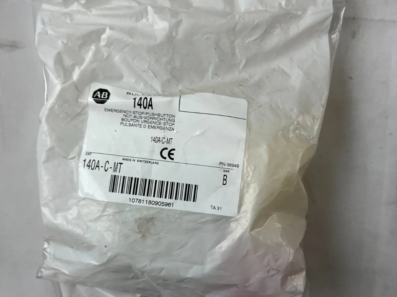 Billede 5 - Allen-Bradley 140A-C-MT Emergency Stop Push Button