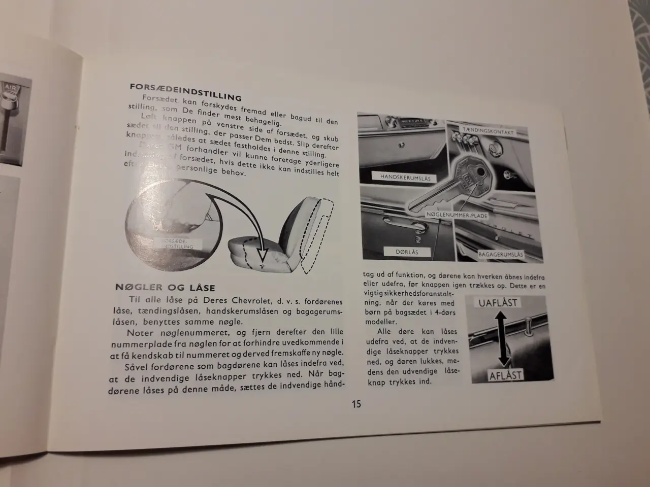 Billede 2 - Ægte Dansk Chevrolet 1962 Original Instruktionsbog
