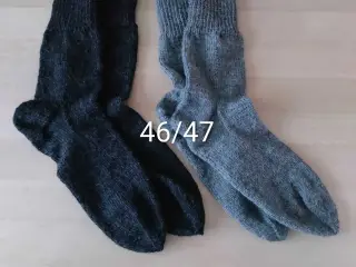 Uldstrømper str 46/47 nye hjemmestrikkede