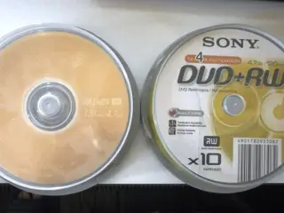 NYE SONY DVD+RW, 8 stk. 4,7 GB skiver