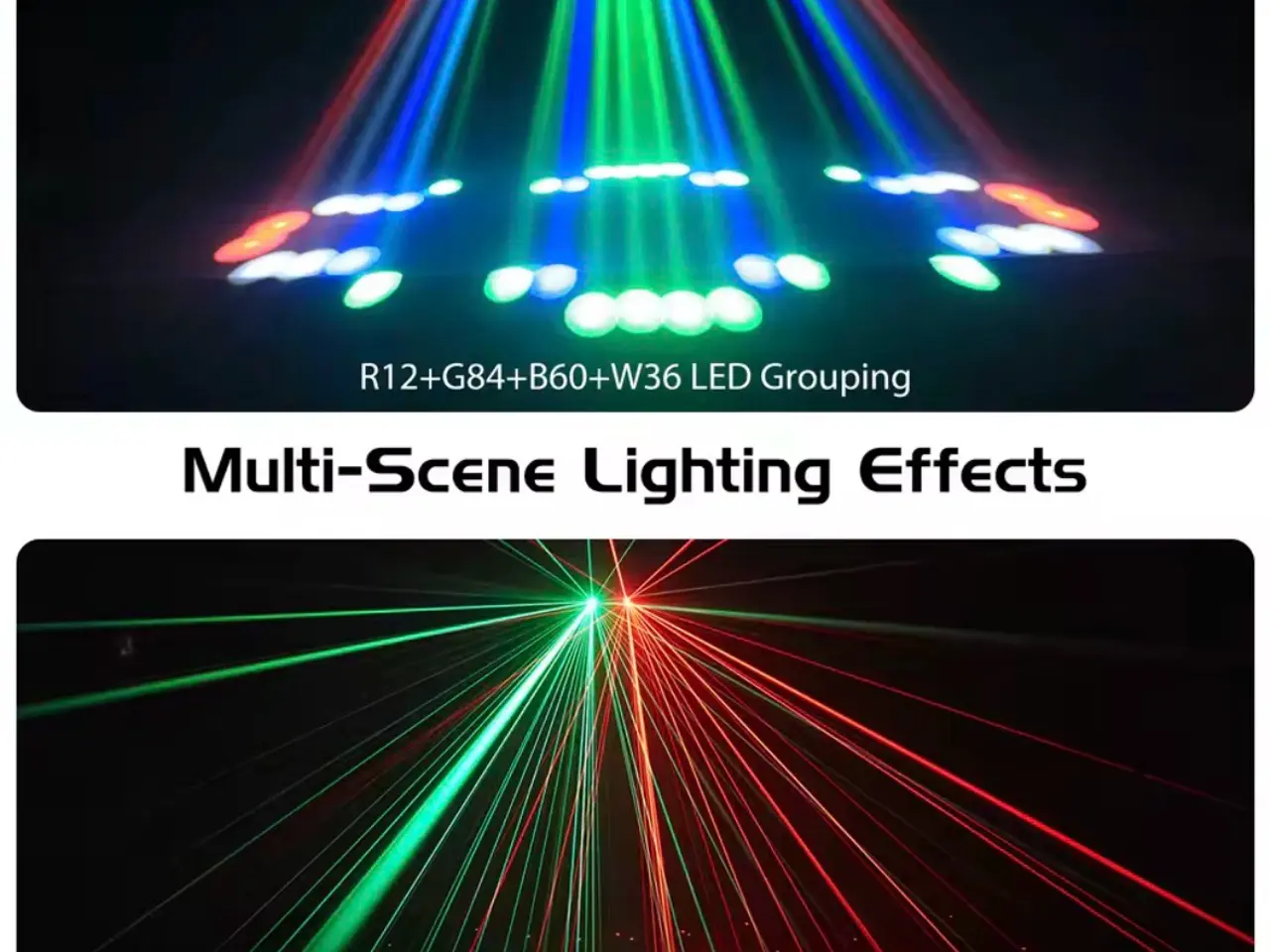 Billede 6 - Led multieffekt med mønstre + 2xLaser
