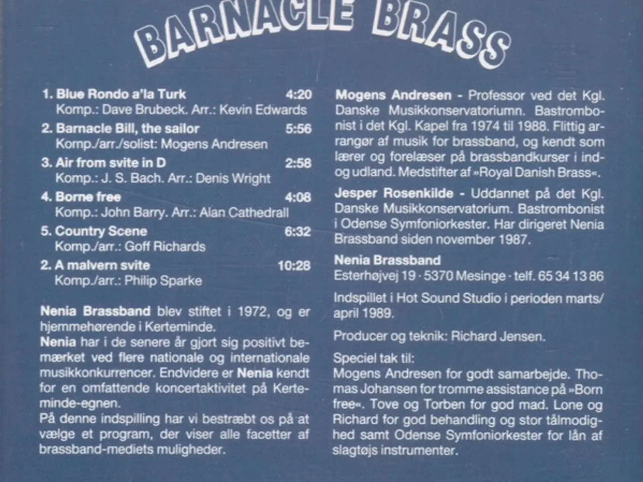 Billede 2 - Nenia Brass Band*… – Barnacle Brass – CD