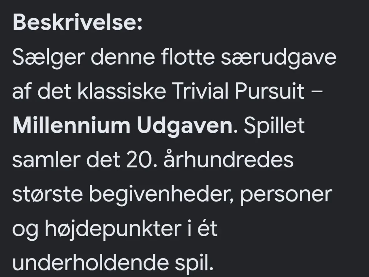 Billede 6 - Trivial Pursuit Millennium udgave. Komplet