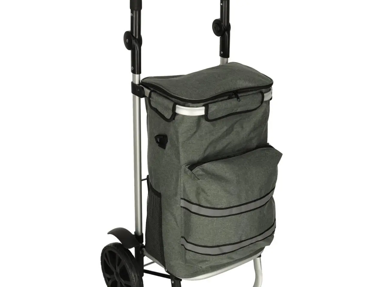 Billede 15 - Indkøbsvogn på hjul med stel 100 cm - grå, 40 l
